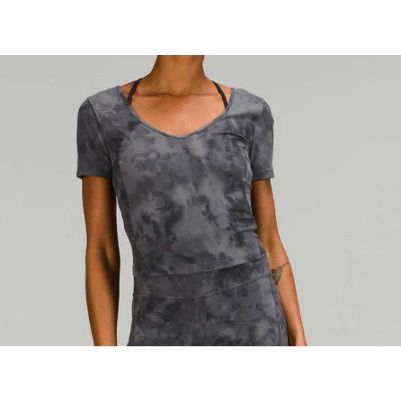 6589 NWT Align T-Shirt Diamond Dye Pitch in Grey Graphite Grey in Sz 8
