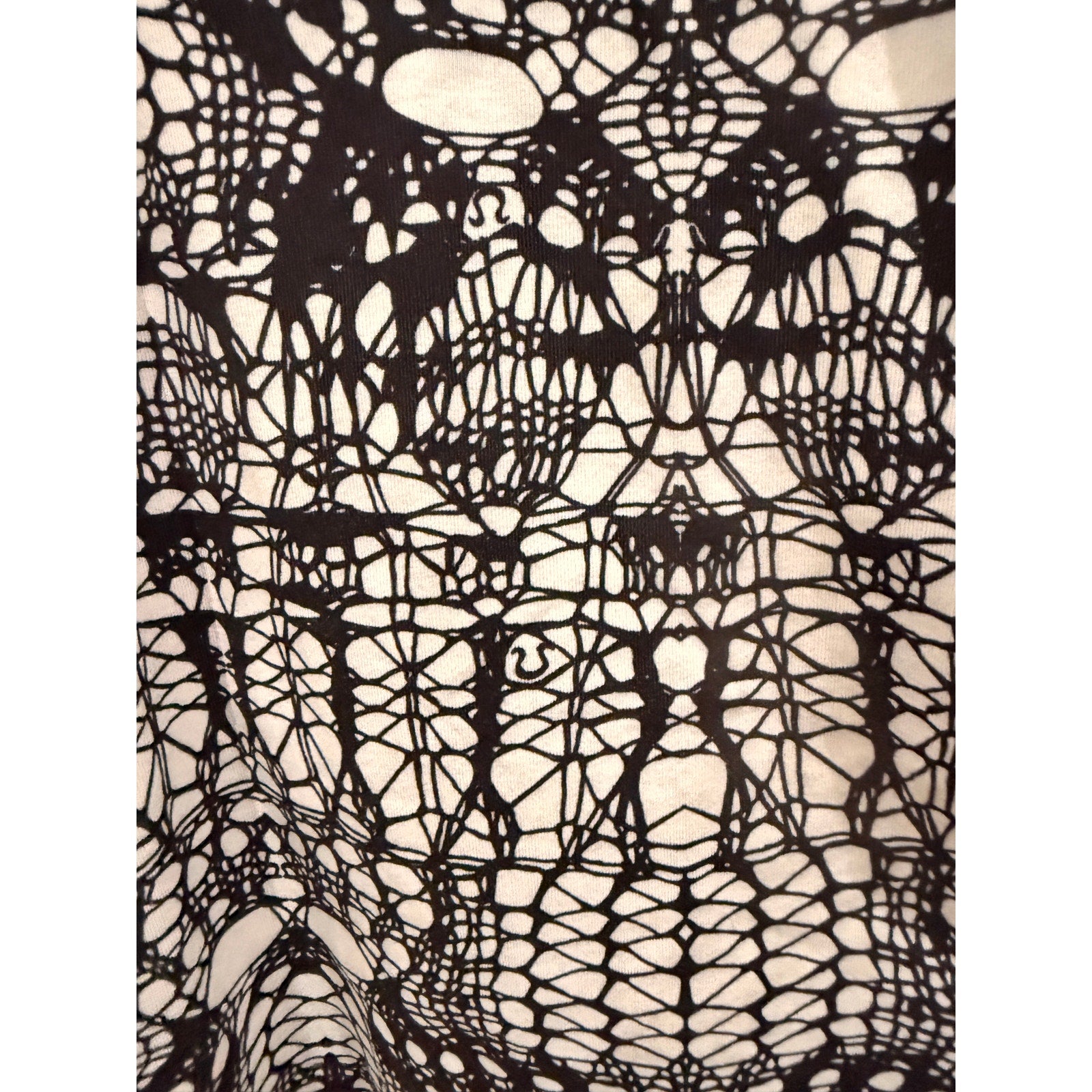34 - LULULEMON Cool Racerback White Black Glacier Lace Sz 6