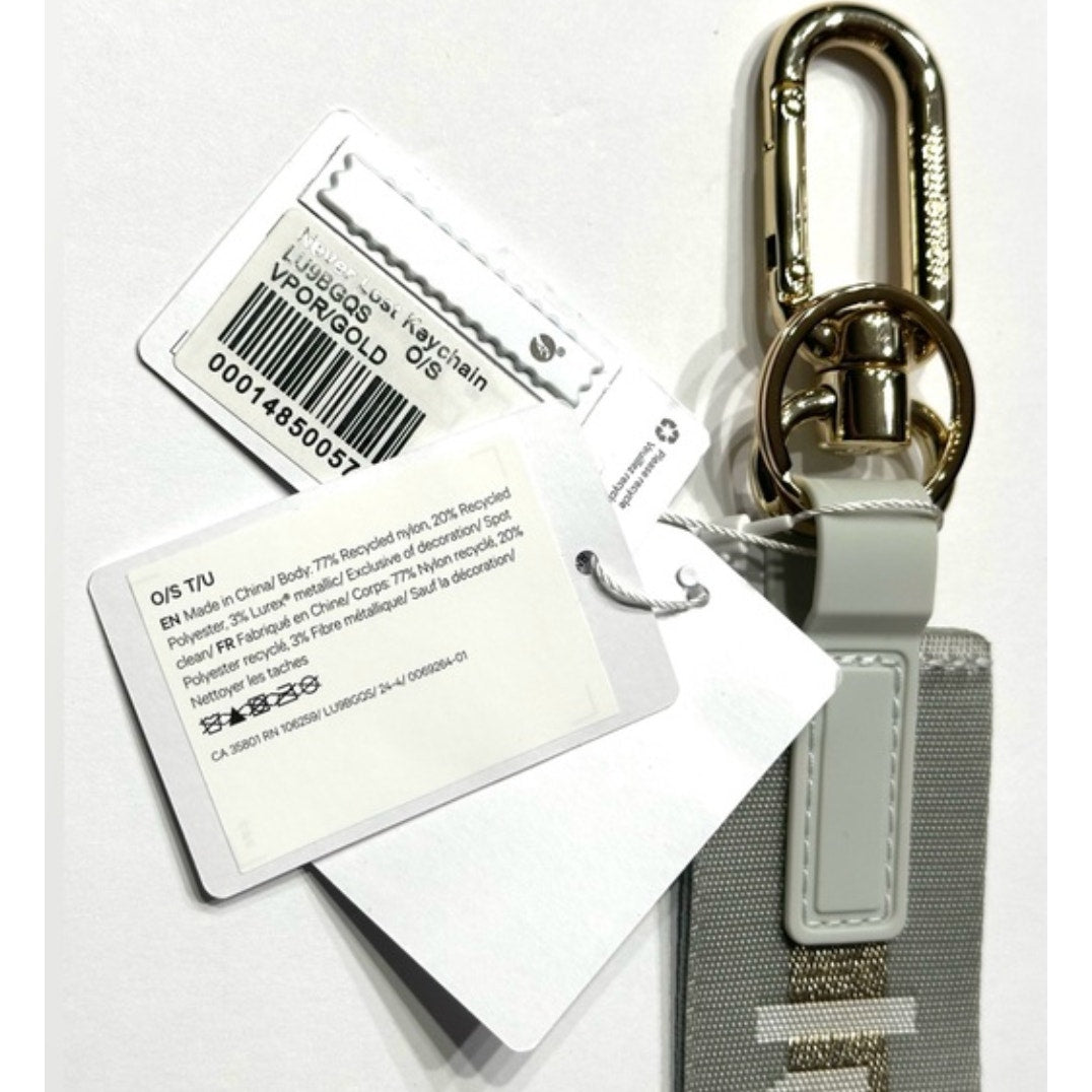 6493/6494 NWT Lululemon Never Lost Keychain- VAPOR GOLD *SOLD OUT