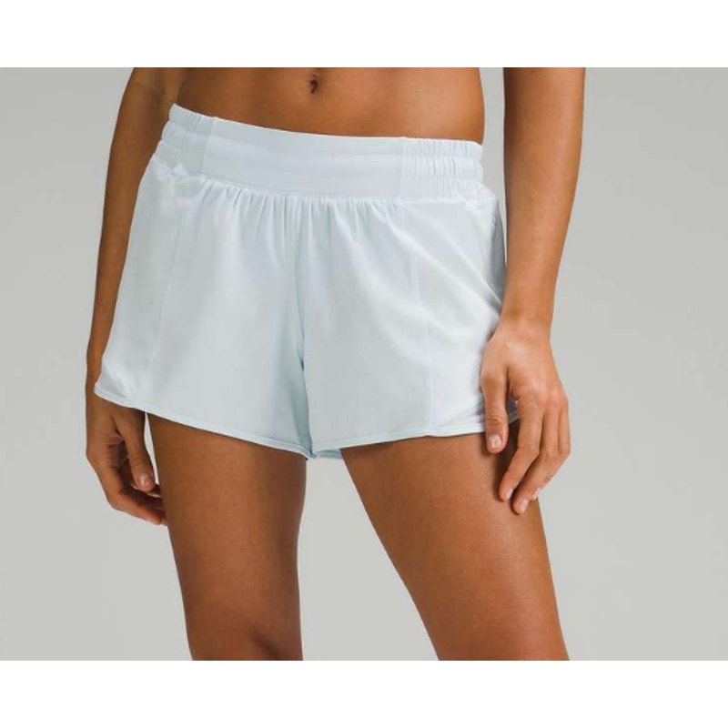 6584 Lululemon Hotty Hot Low-Rise Lined Short 4" Powder Blue Sz. 6