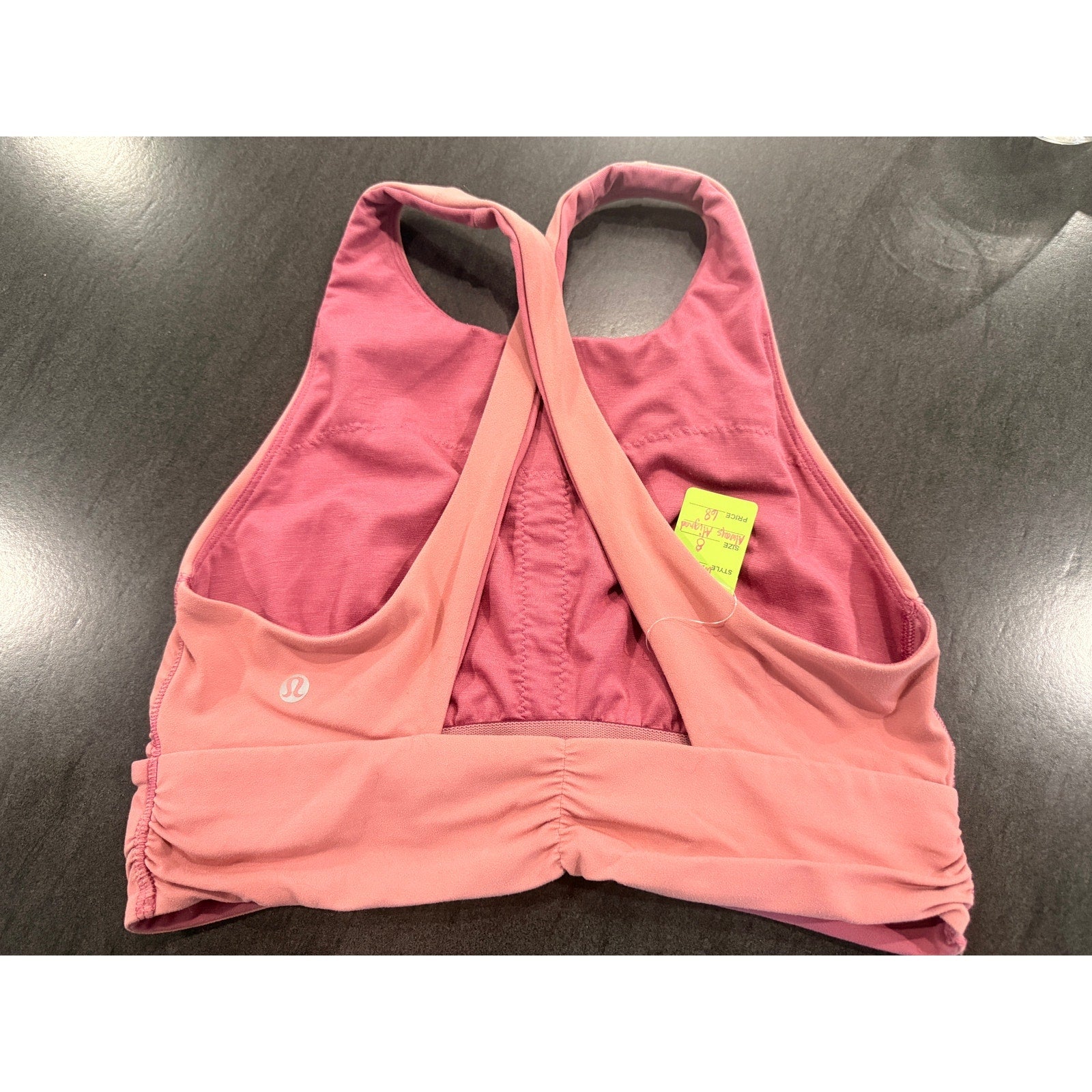 40 - Lululemon Always Aligned Bra Moss Rose Sz 8