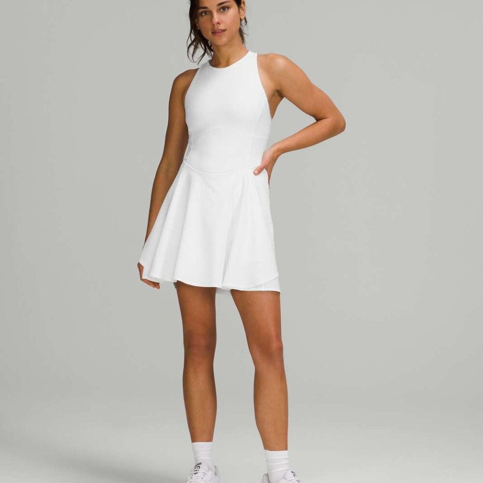 (6895) Lululemon Court Crush Dress in White sz 6