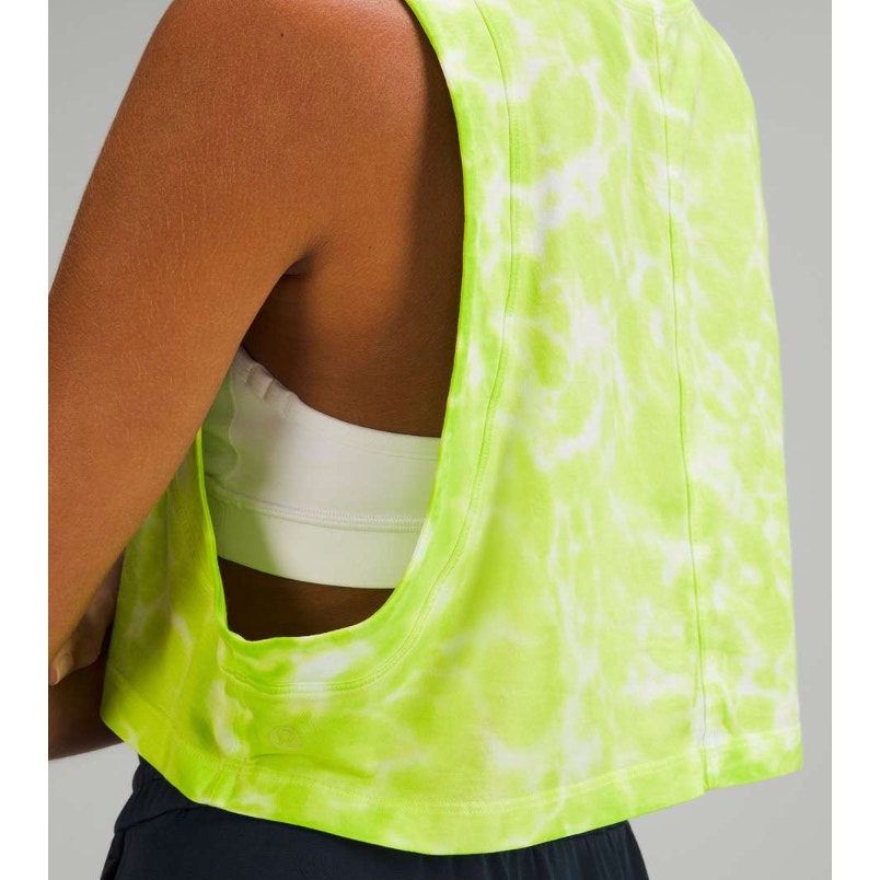 6625 NWT Lululemon All Yours Cropped Cotton Tank Top *Tie Dye sz 12