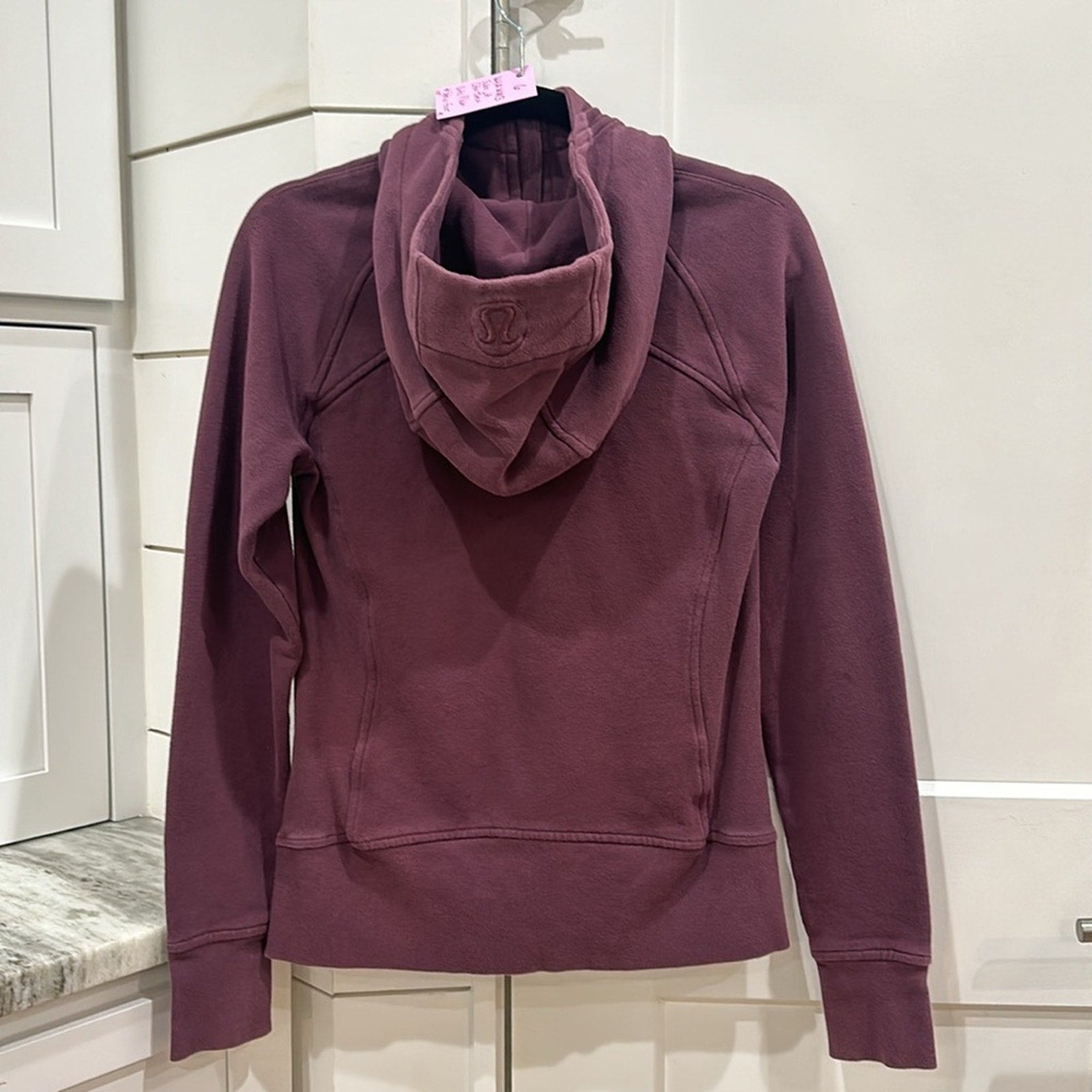 (6313) LULULEMON Scuba Hoodie *Light Cotton Fleece Sz 6 in Arctic Plum *FLAW