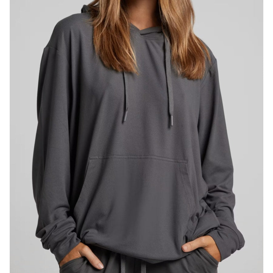 315 NEW COMFRT All Day Jersey Hoodie in Steel Grey Sz Medum Unisex
