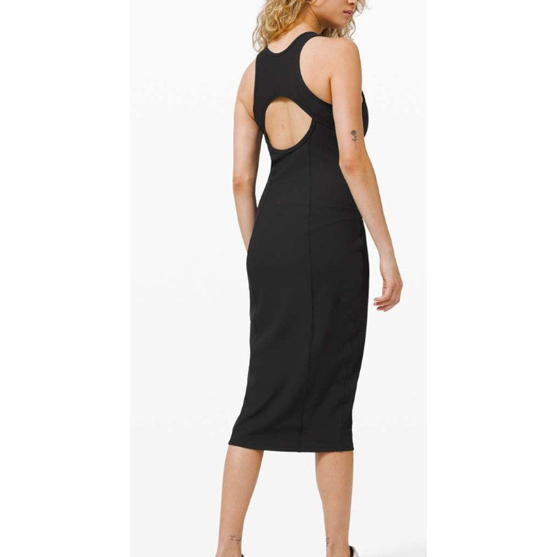 6659 LULULEMON Brunch and Back Dress Black in Sz 4 *LOVED