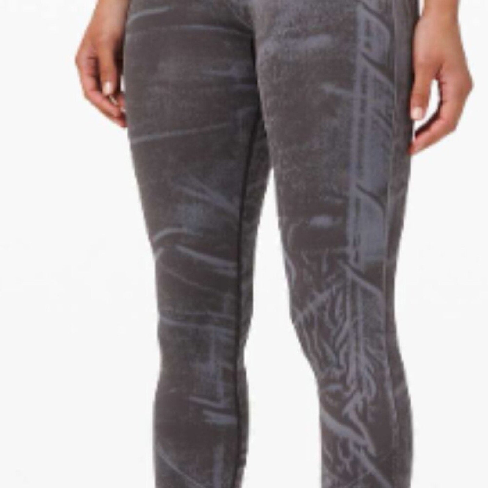 (6285) Lululemon Ebb to Street Tight *Wash Sz 6 in Stone Wash Graphite Grey