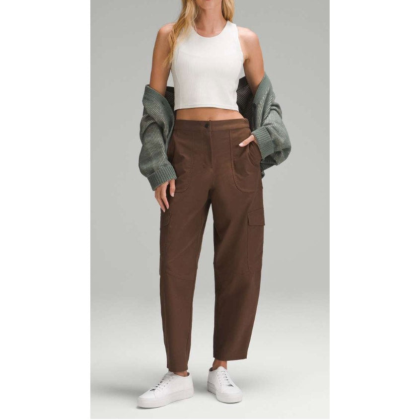 0459 Lululemon Light Utilitech Cargo Pocket High-Rise Pant Java Sz 27"