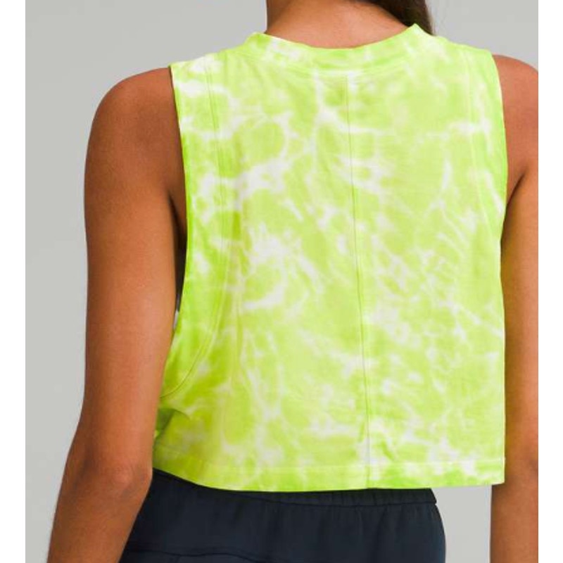 6625 NWT Lululemon All Yours Cropped Cotton Tank Top *Tie Dye sz 12