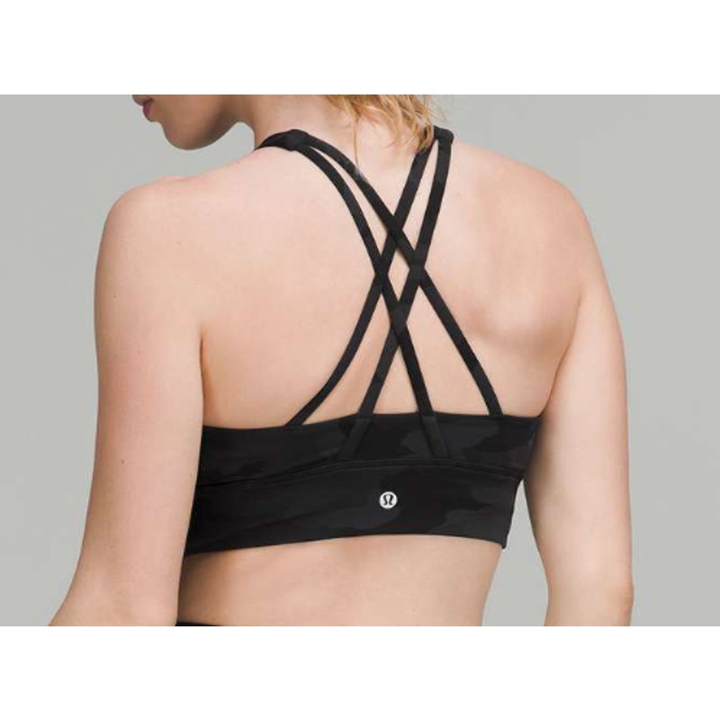 54 - LULULEMON Energy High-Neck Longline Bra Heritage 365 Camo Sz 8