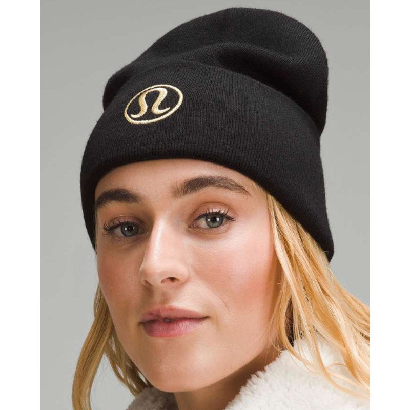 0308 NWT Lululemon Womens Warm Revelation Set Black / Gold in M/L