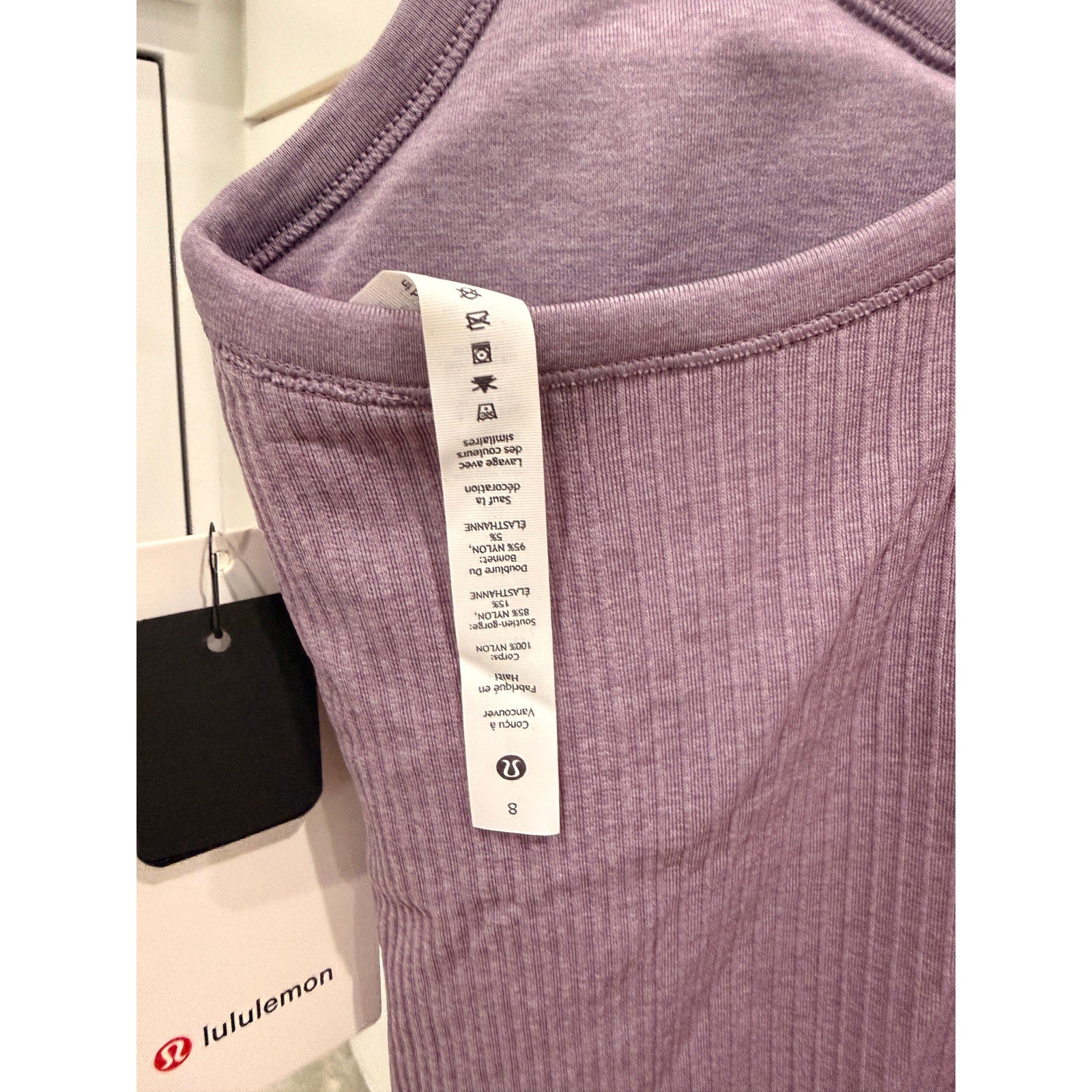 6591 - NWT LULULEMON Ebb to Street Tank Top in Purple Ash Sz 8