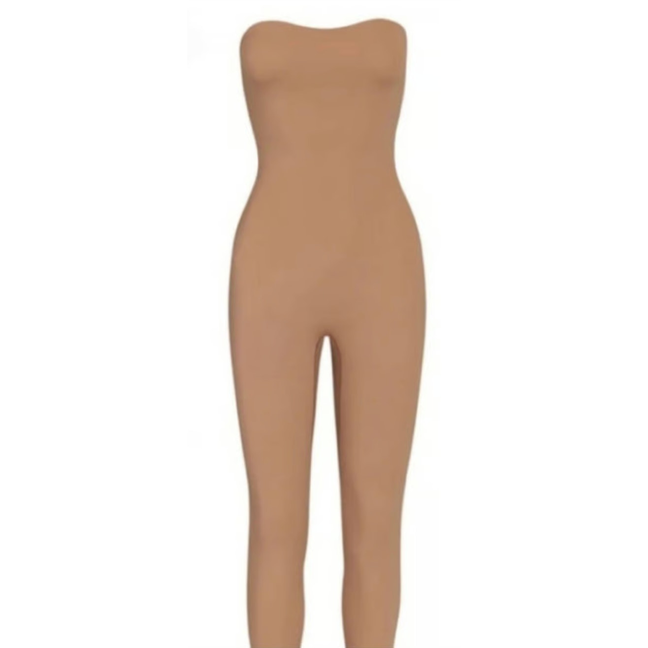 2438 NWOT SKIMS FITS EVERYBODY STRAPLESS CATSUIT in OCHRE(?) Sz 3X