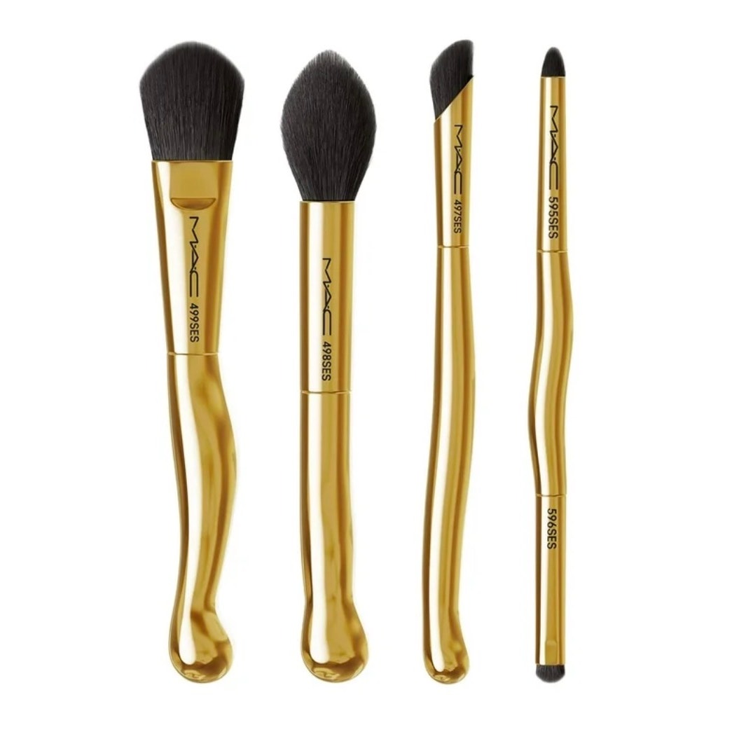 342 NEW MAC COSMETICS Golden Touch Mini Brush Kit, 5 Piece Set ($59.00)