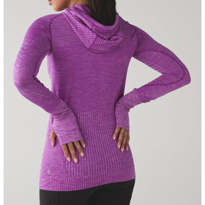 6990 LULULEMON Rest Less Hoodie Heathered Tender Violet P2P = 17" Sz 6