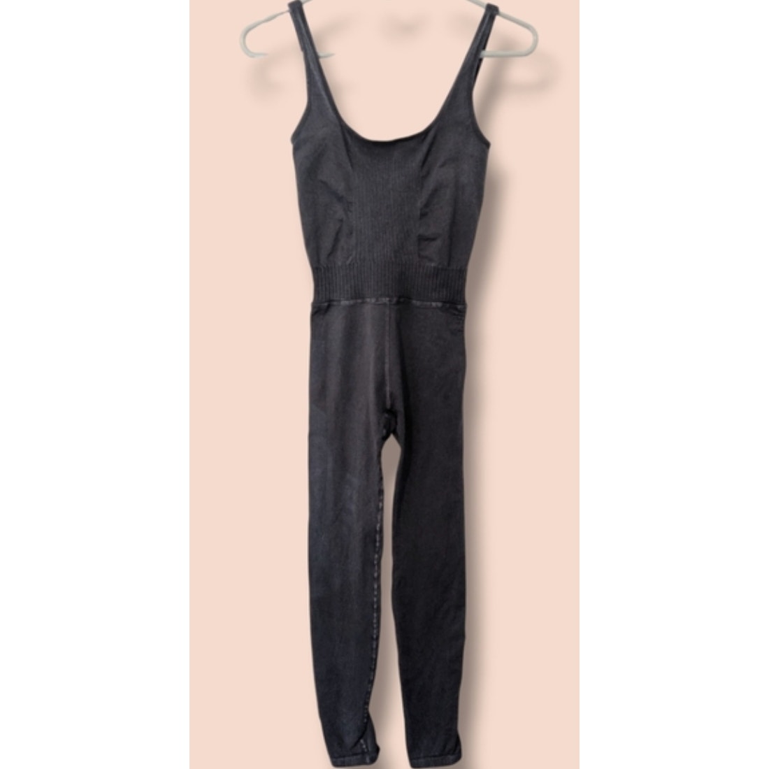 7001 Free People Washed Black Slim Fitted Ankle Cropped Good Karma Sz M/L