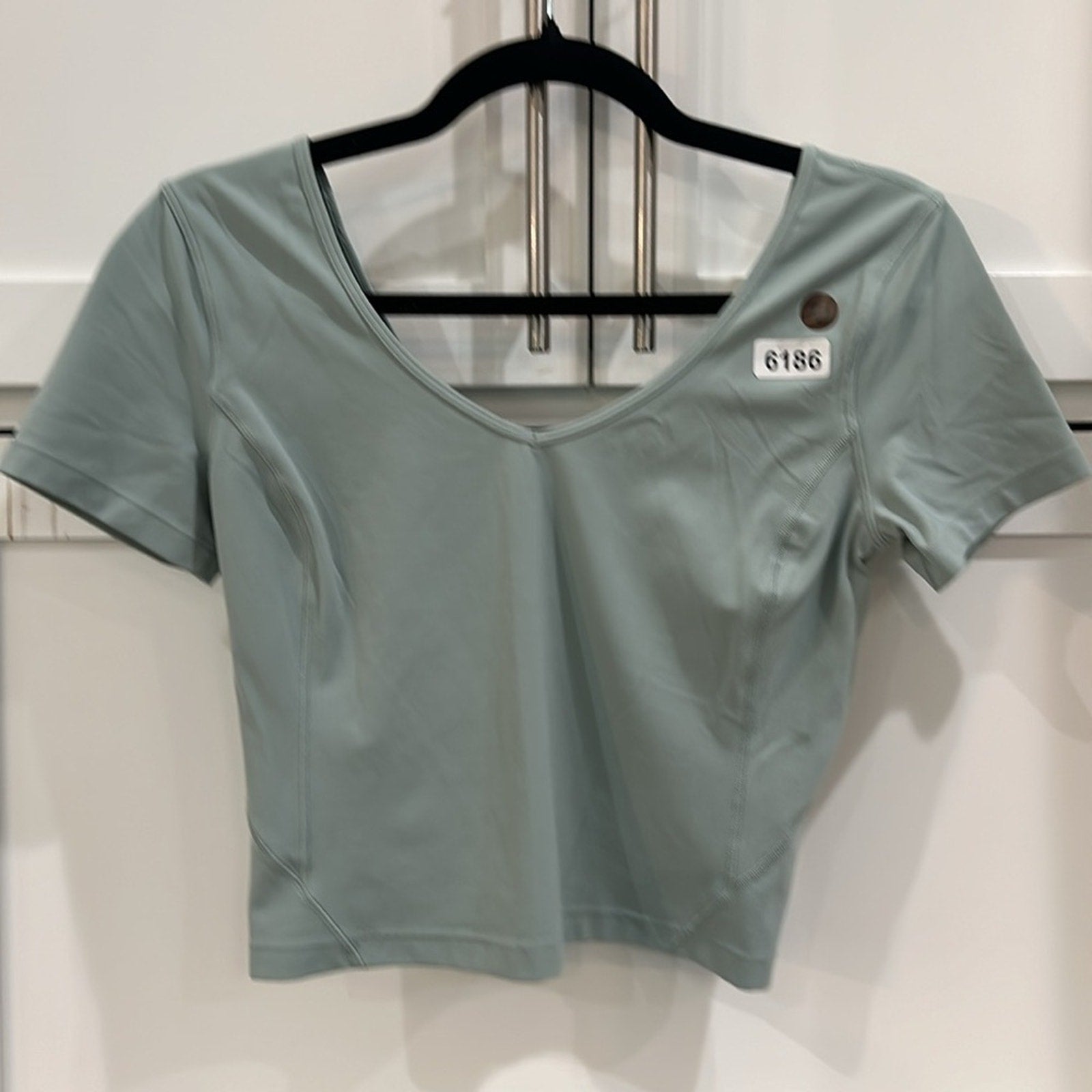 (6186) 🍋  LULULEMON ALIGN TEE P2P=16" Sz 10 *EUC in SILVER BLUE