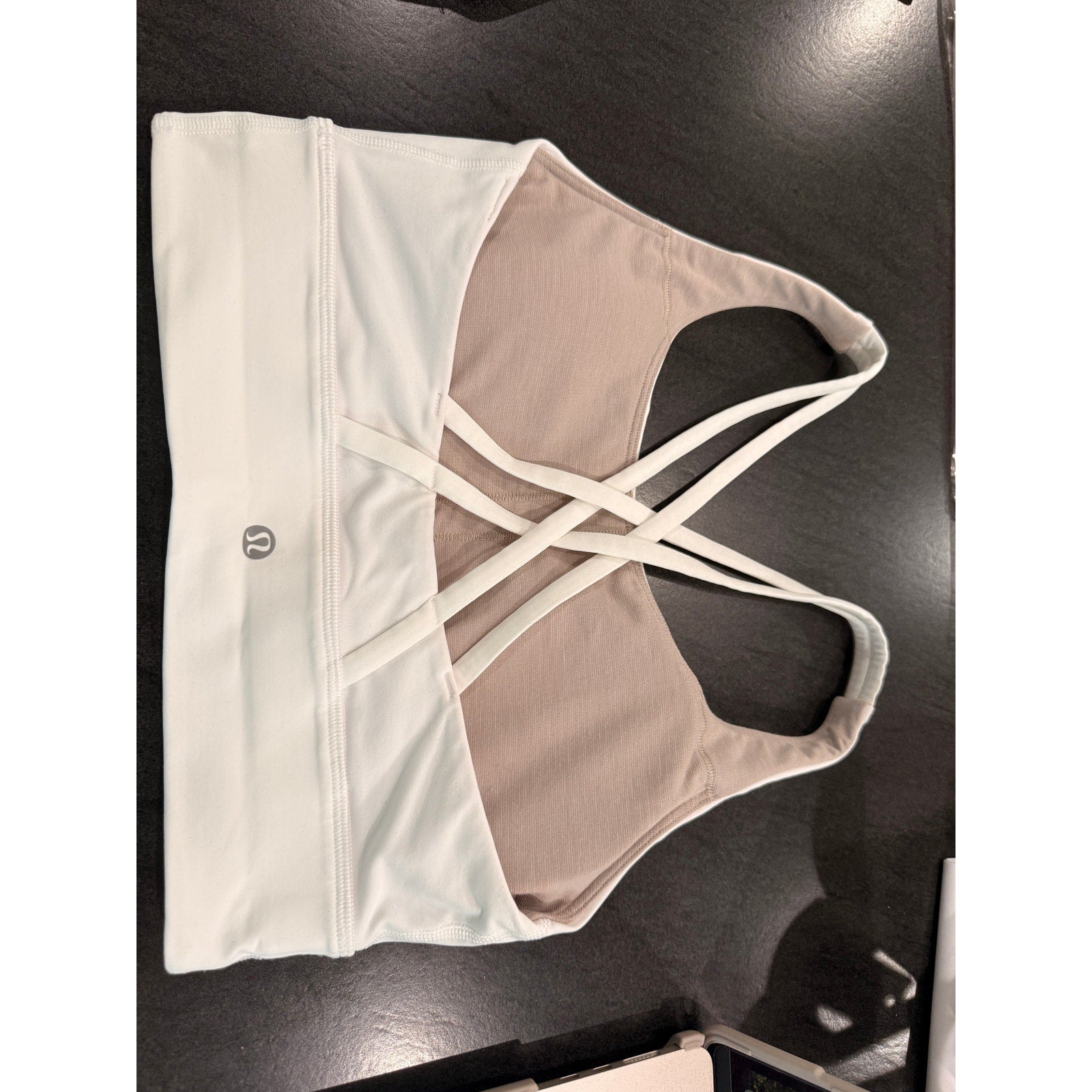 6433 Lululemon Energy Bra *Long Line White sz 6