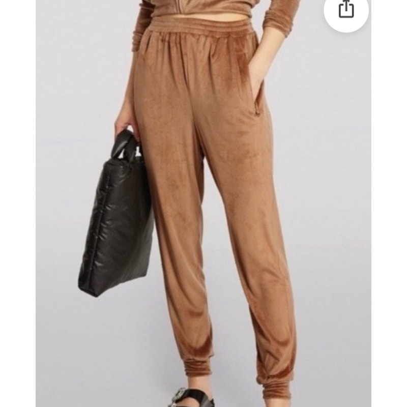 0236 SKIMS Velour Bottoms Jogger Bronze Copper sz SMALL