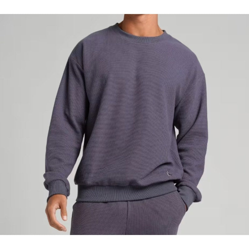 443 NWT COMFRT Waffle Lounge Long Sleeve Loungewear in Stone Blue Sz M