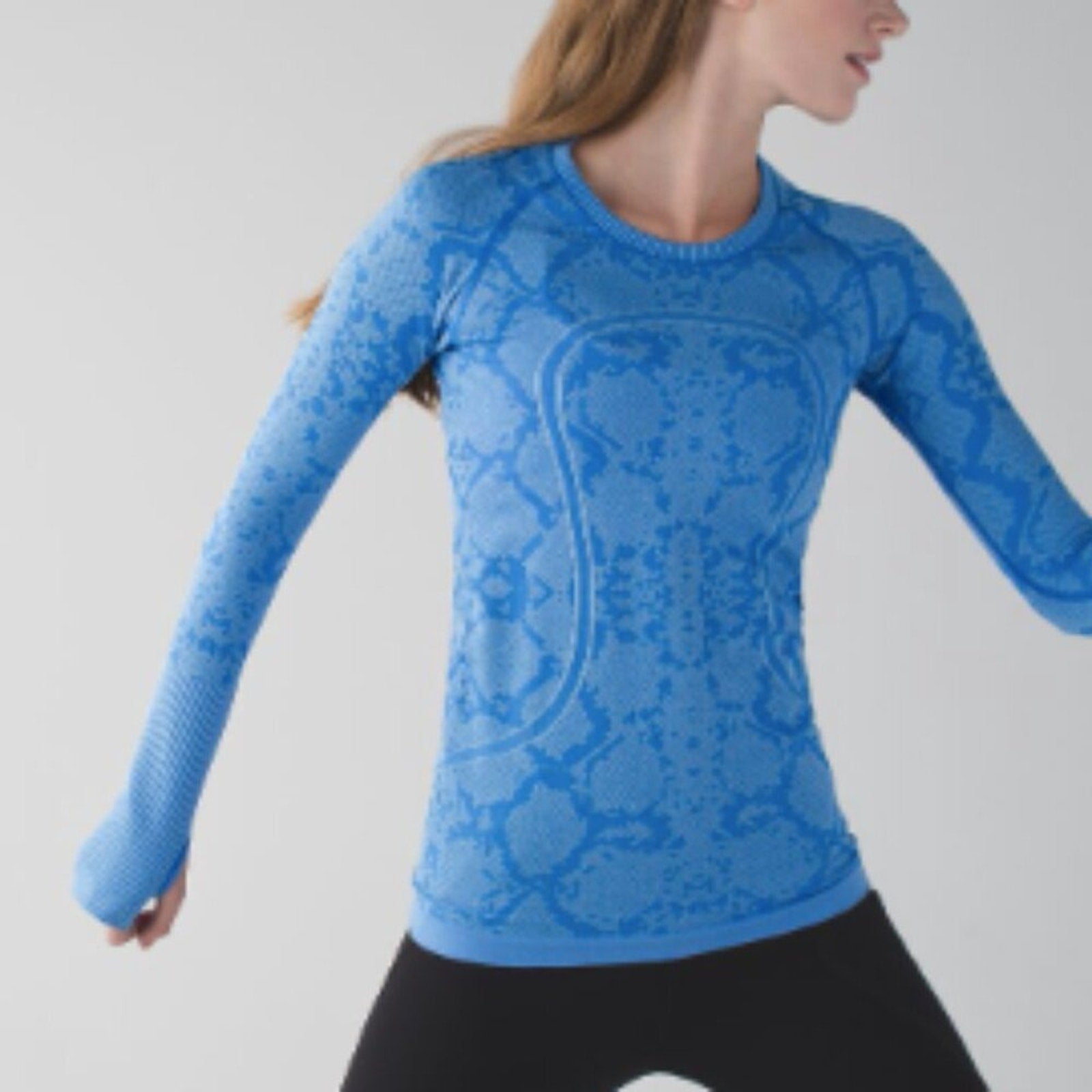 (6121)  🍋 LULULEMON RUN: Swiftly Tech Long Sleeve Crew Sz 8 EUC *RARE