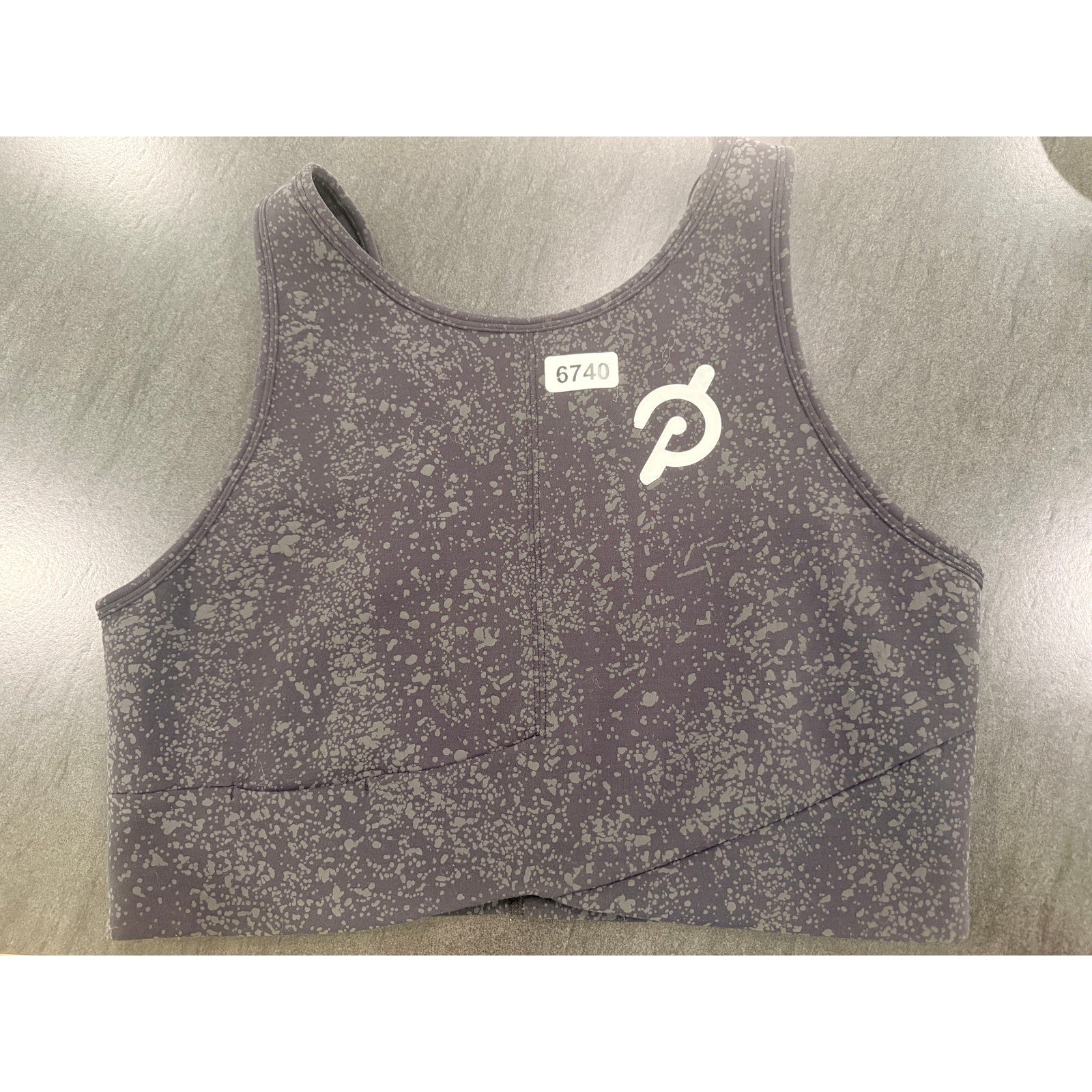 6740 - Lululemon x Peloton Energetic Edge Cropped Tank Black Sz 12