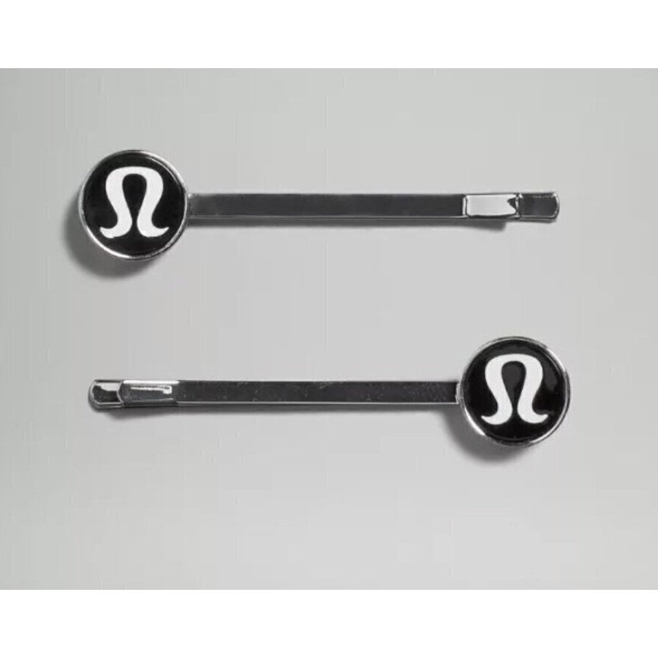 405 - NWOT LULULEMON Logo Bobby Pins *2 Pack in BLACK