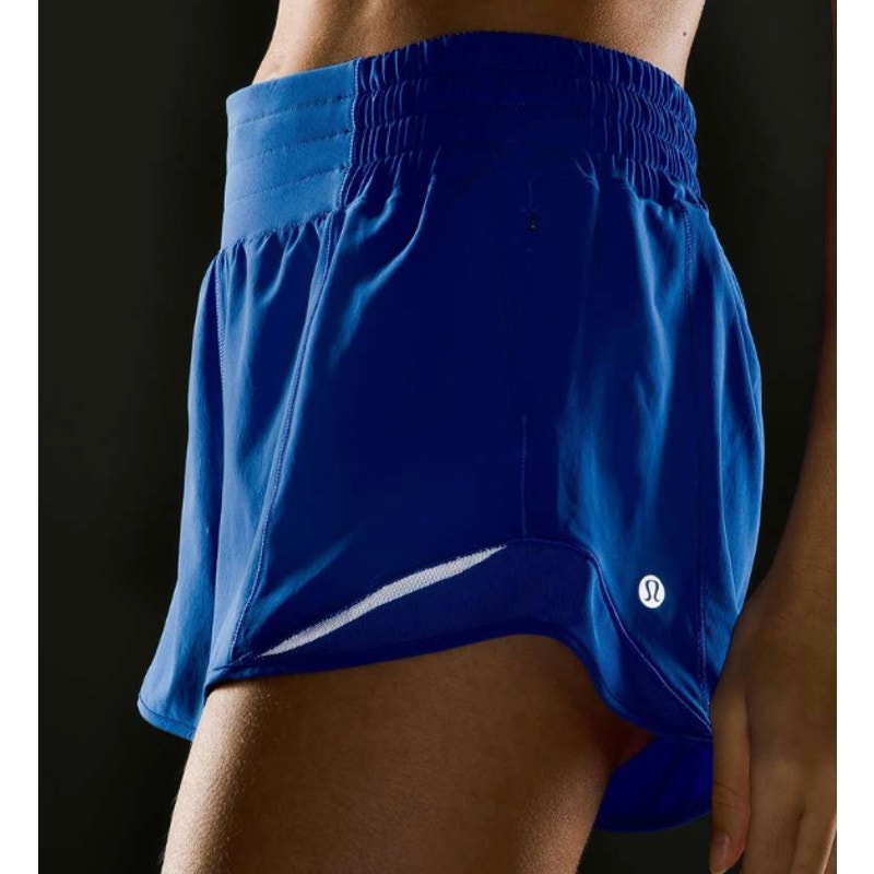 0018 NWT Lululemon Hotty Hot High-Rise Lined Short 2.5" Blazer Blue Tone in sz 12