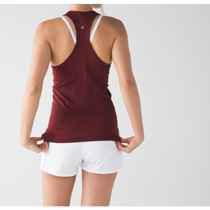 0202  🍋 LULULEMON RUN: Swiftly Tech Racerback in lack / True Red Sz 6