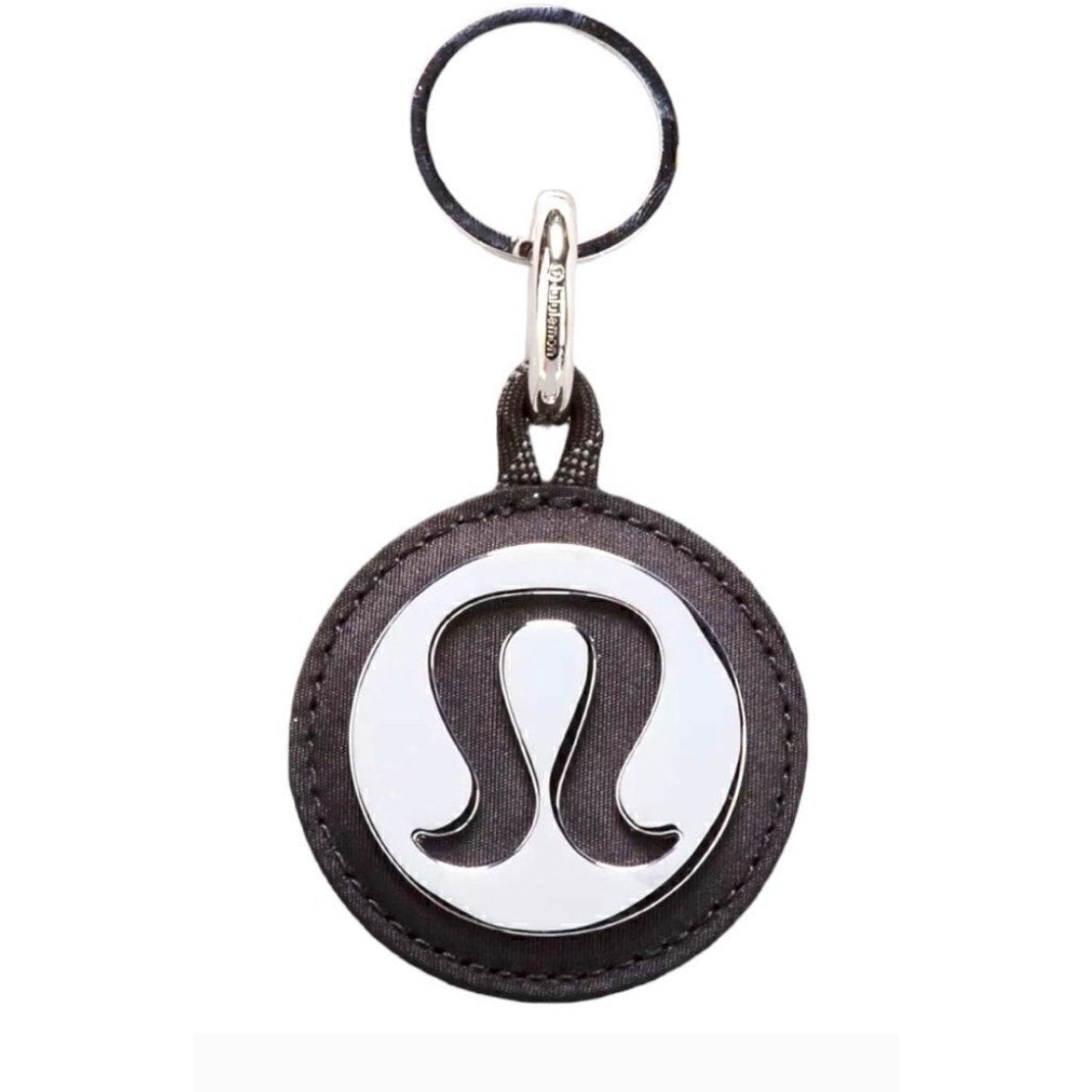 397 - NWT Lululemon Logo Keychain Mirror Silver/Black