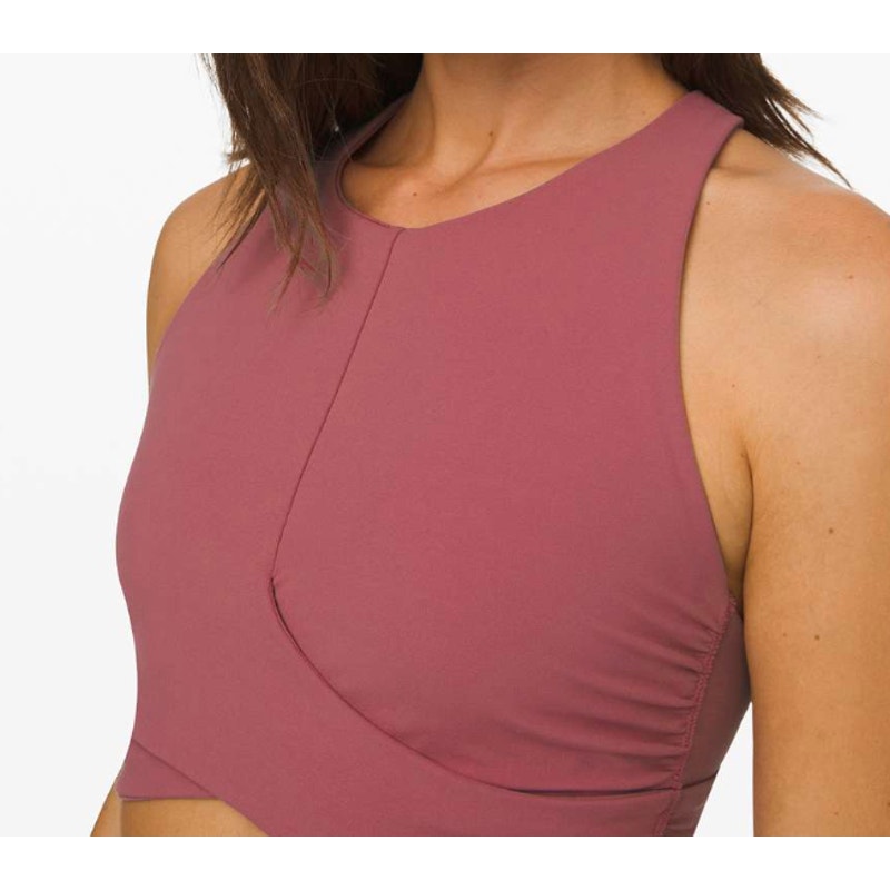 40 - Lululemon Always Aligned Bra Moss Rose Sz 8