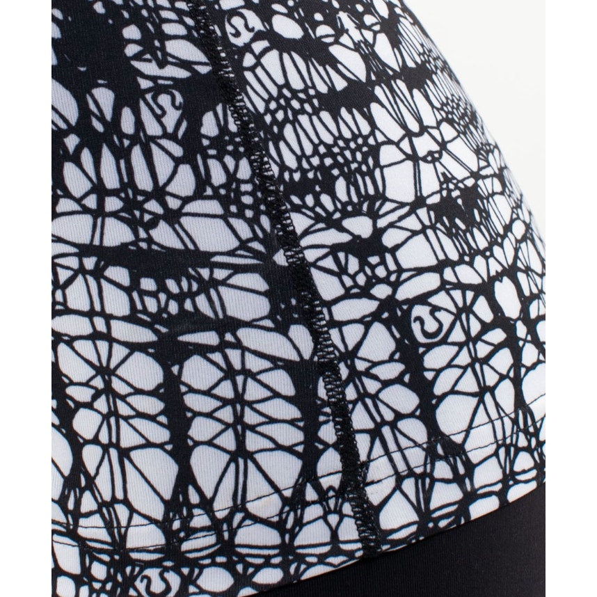 34 - LULULEMON Cool Racerback White Black Glacier Lace Sz 6