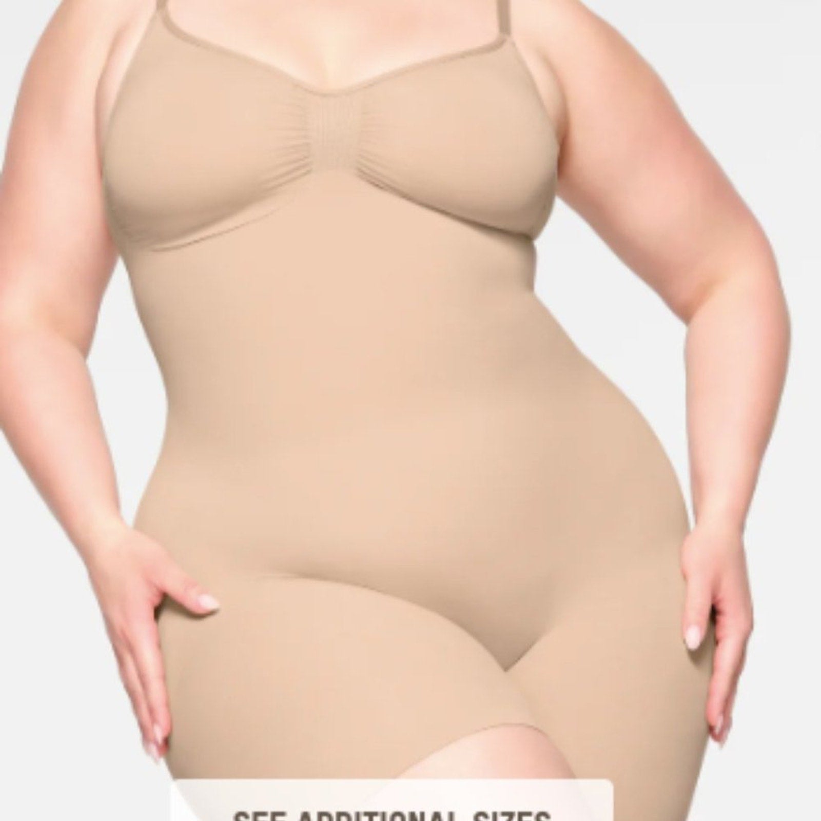 2206 SKIMS  NWT SEAMLESS SCULPT  MID THIGH BODYSUIT in MICA in L/XL