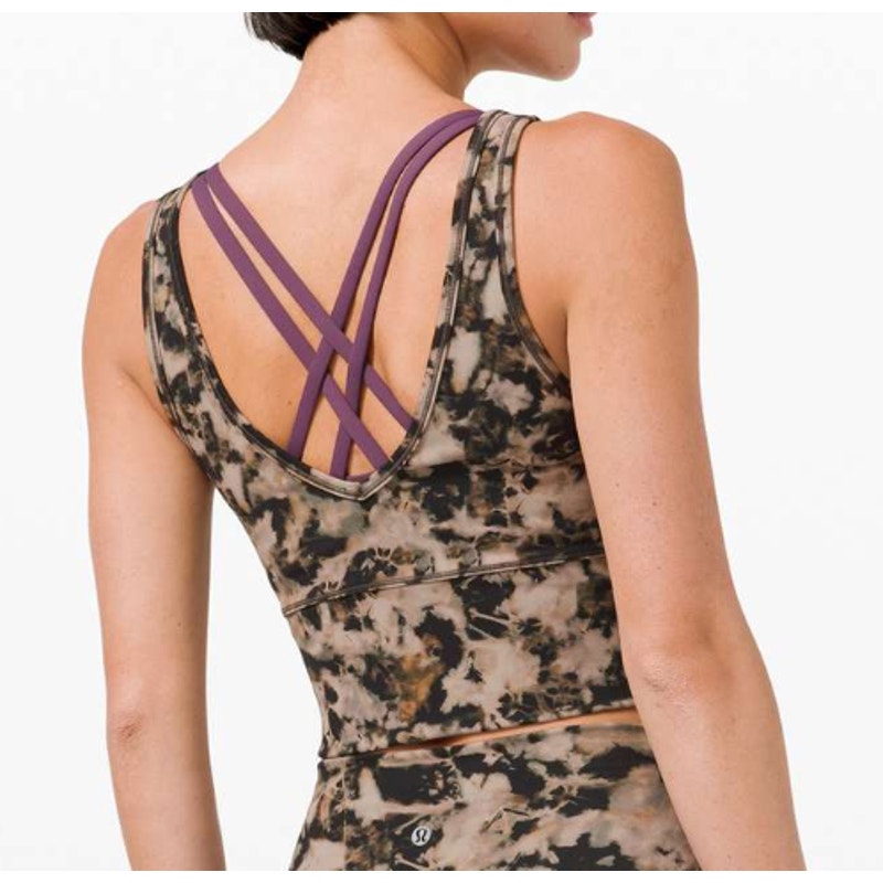 35 - Lululemon Power Pivot Tank *Everlux Dispersed Light Raw Linen Sz 8