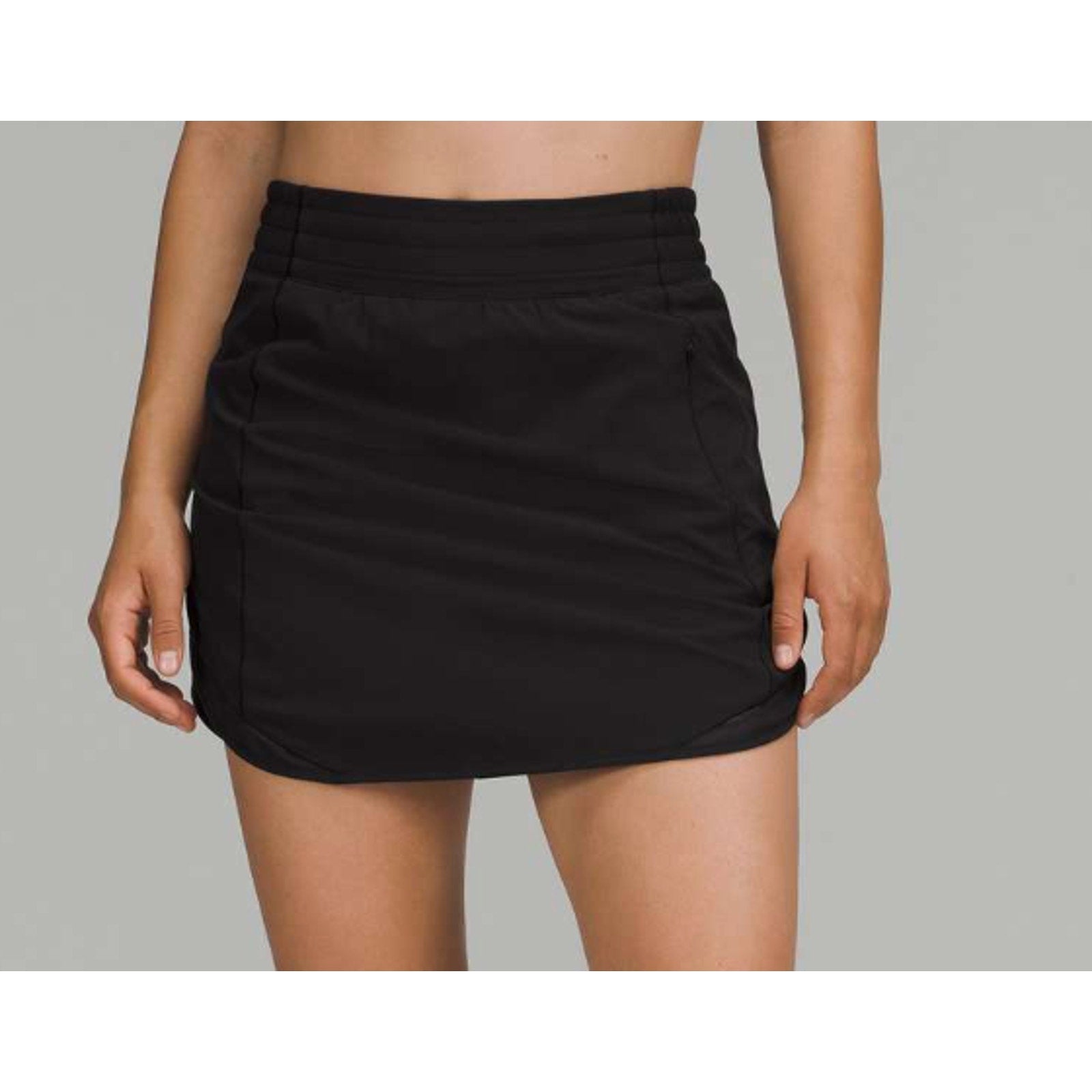 6577 - NWT Lululemon Hotty Hot Hotty Hot High-Rise Skirt *Long Black Sz 4