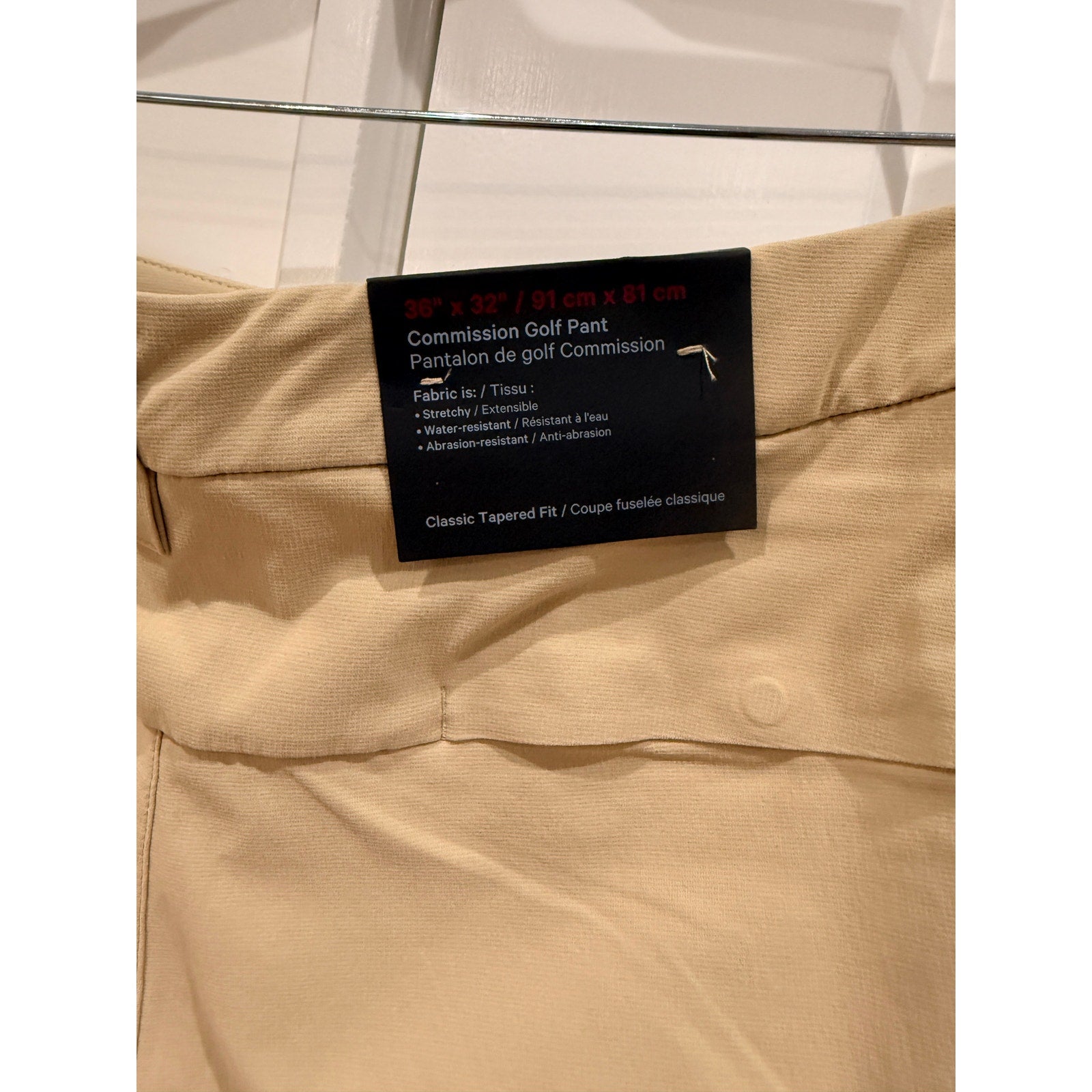 431 -NWT  LULULEMON Commission Classic Golf Pants 36W x 32L in Trench