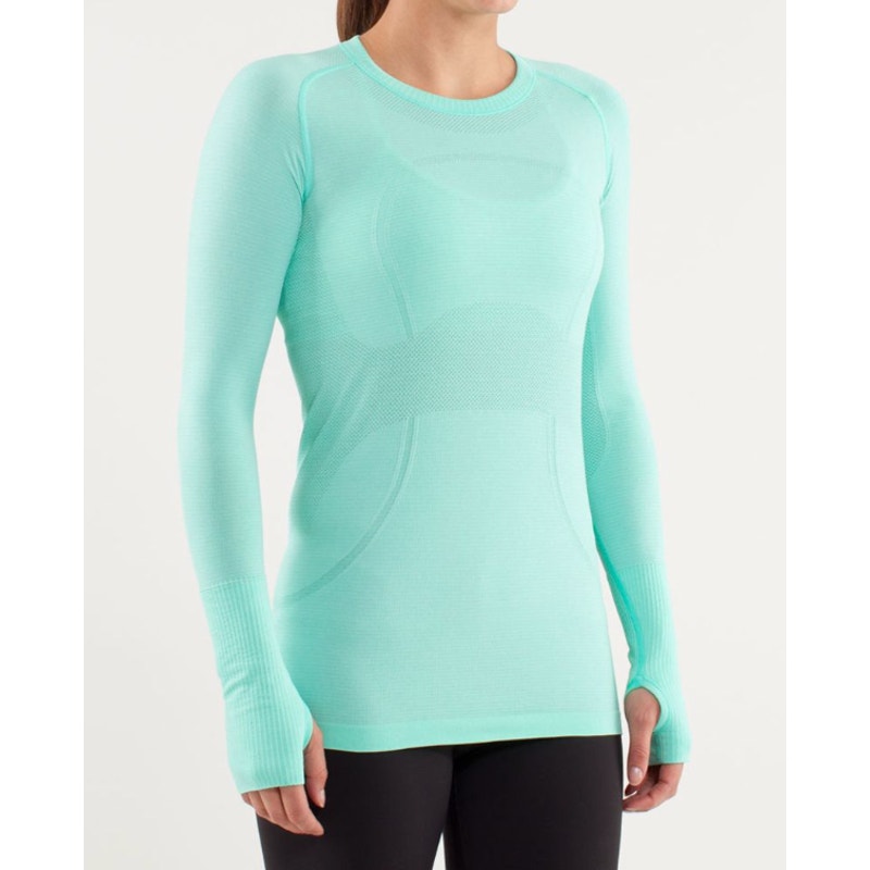 6940 - LULULEMON Swiftly Tech Long Sleeve Shirt in Menthol Sz 12 **