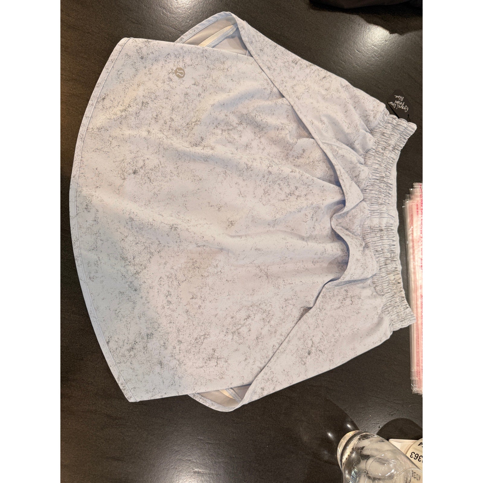 6435 Lululemon Hotty Hot Hotty Hot High-Rise Skirt *Long Gravel Dust Pastel Blue Sz 6