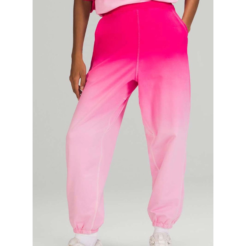6838 Lululemon LA Super-High-Rise Jogger Sonic Pink Ombre Wash sz 8 *LOVED