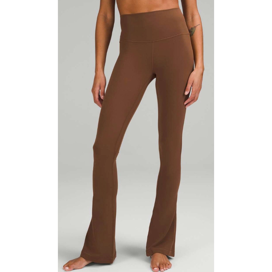 6718 LULULEMON Align High-Rise Mini Flare Pant 32" Roasted Brown Sz 12 *LOVED