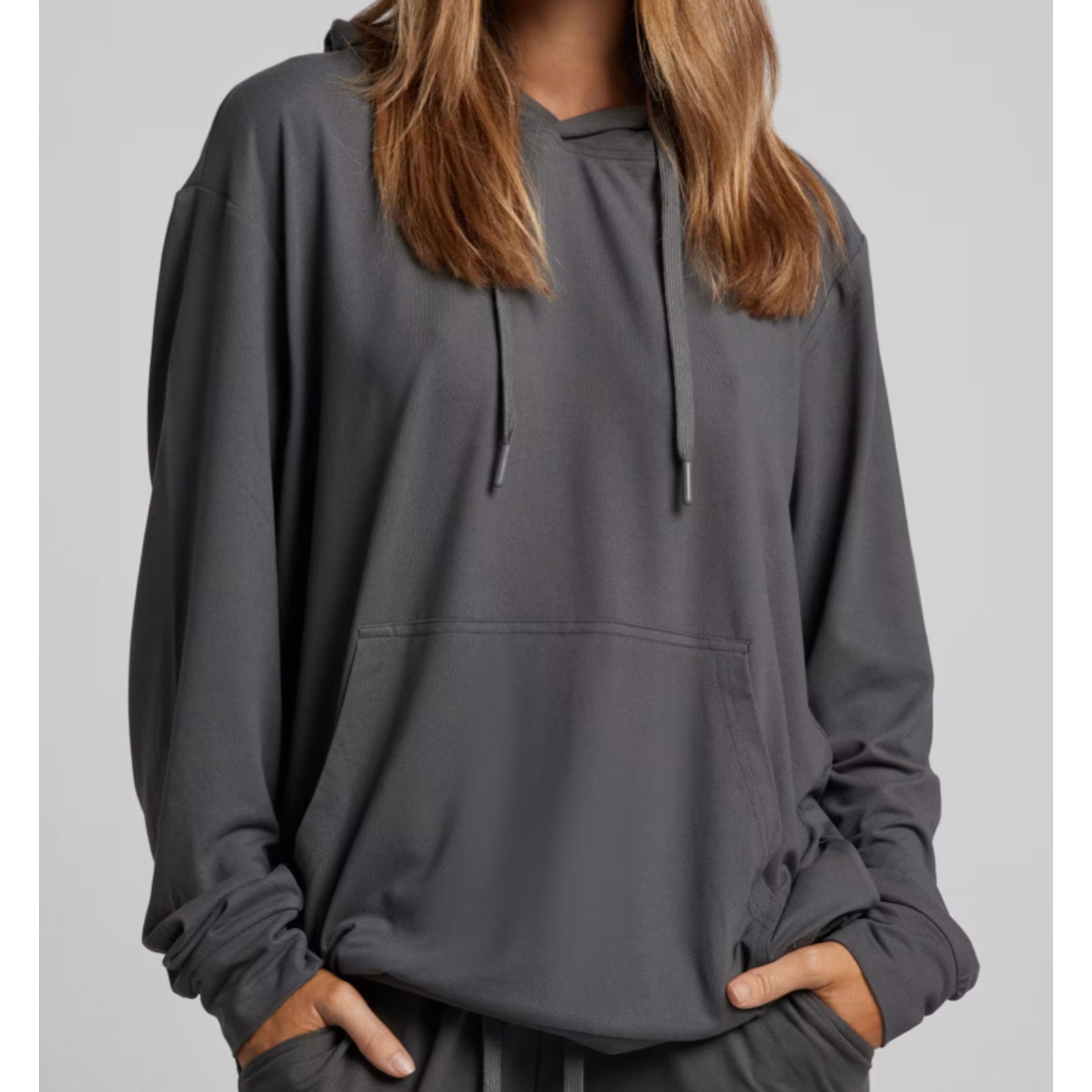 316 NEW COMFRT All Day Jersey Hoodie in Steel Grey Sz Small Unisex
