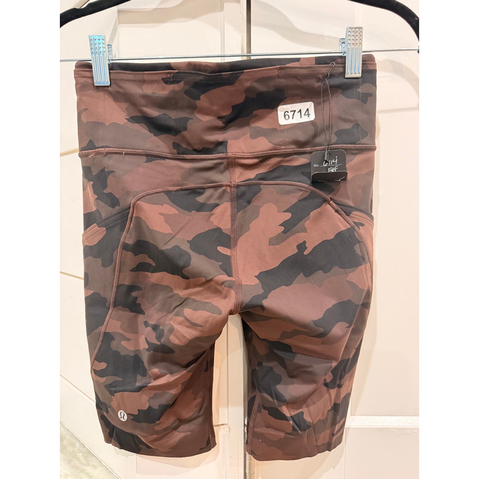 6714 LULULEMON Fast and Free Short 10" Incognito Camo Multi Grey Sz 6