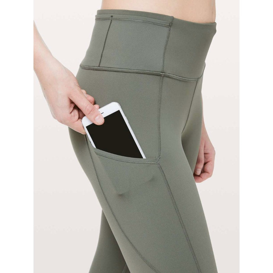 6824 LULULEMON Fast & Free 7/8 Tight II *Non-Reflective Nulux 25" Grey Sge Sz 12