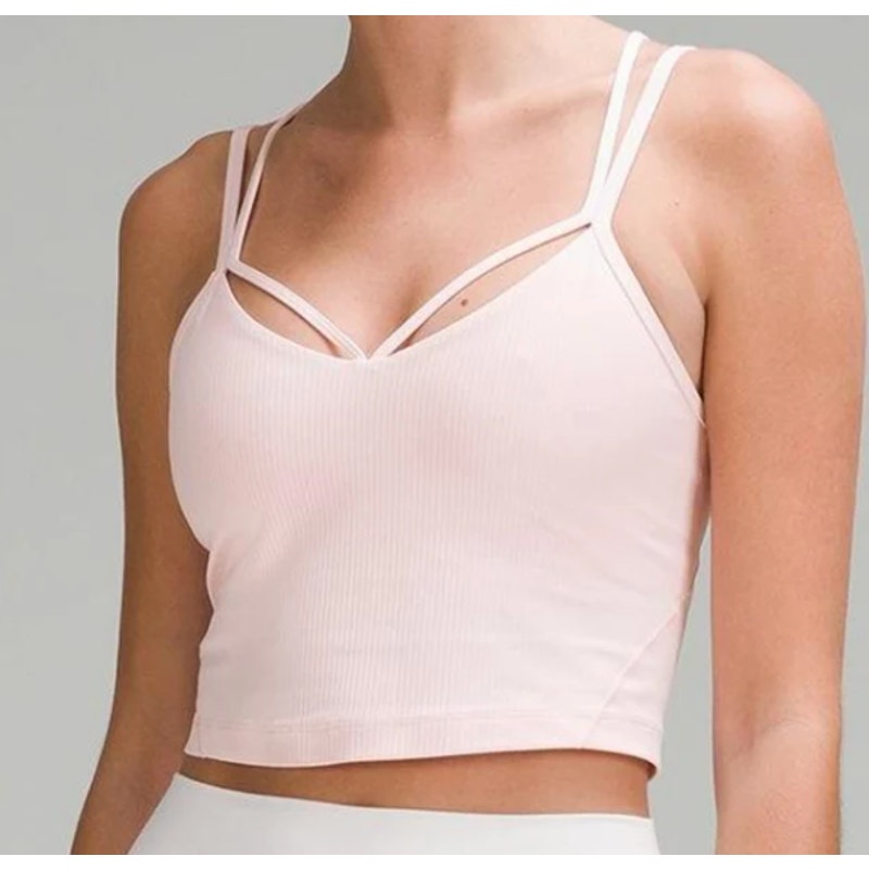 58 -  Lululemon Align Strappy Ribbed Tank Top in Strawberry Milkshake in Sz 6