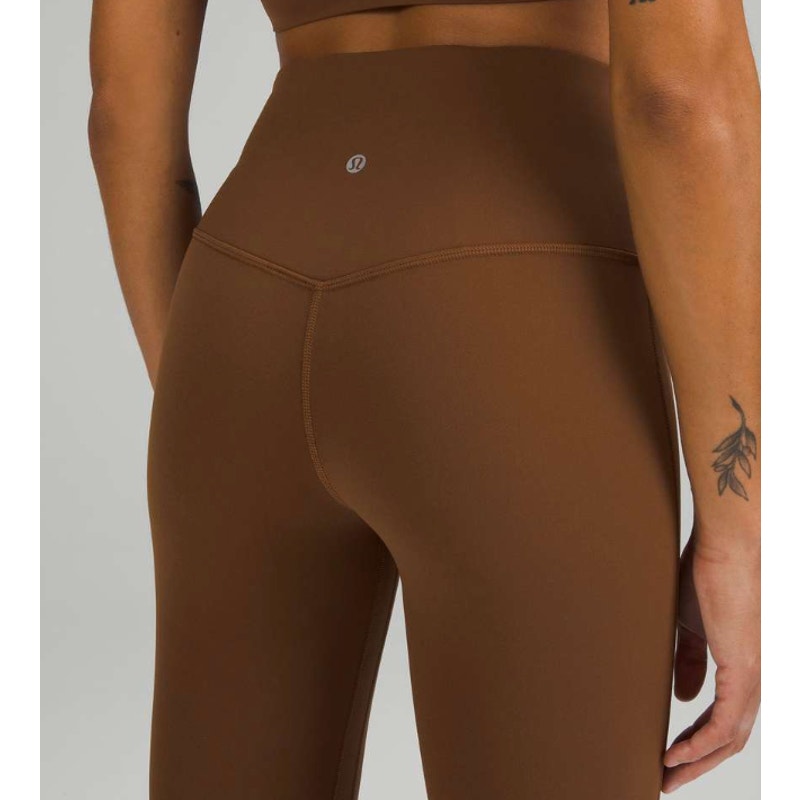 6718 LULULEMON Align High-Rise Mini Flare Pant 32" Roasted Brown Sz 12 *LOVED