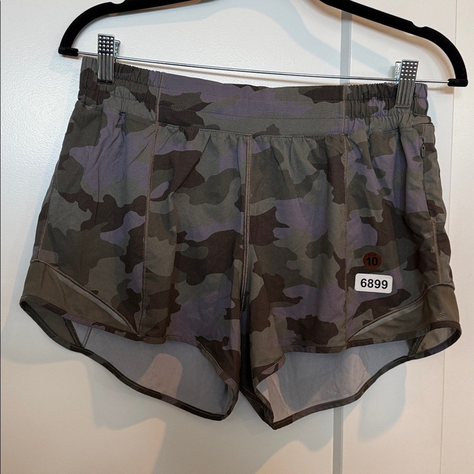 6899 Lululemon Hotty Hot Short II *Long 4" Heritage 365 Camo Dusky Lavender Mult