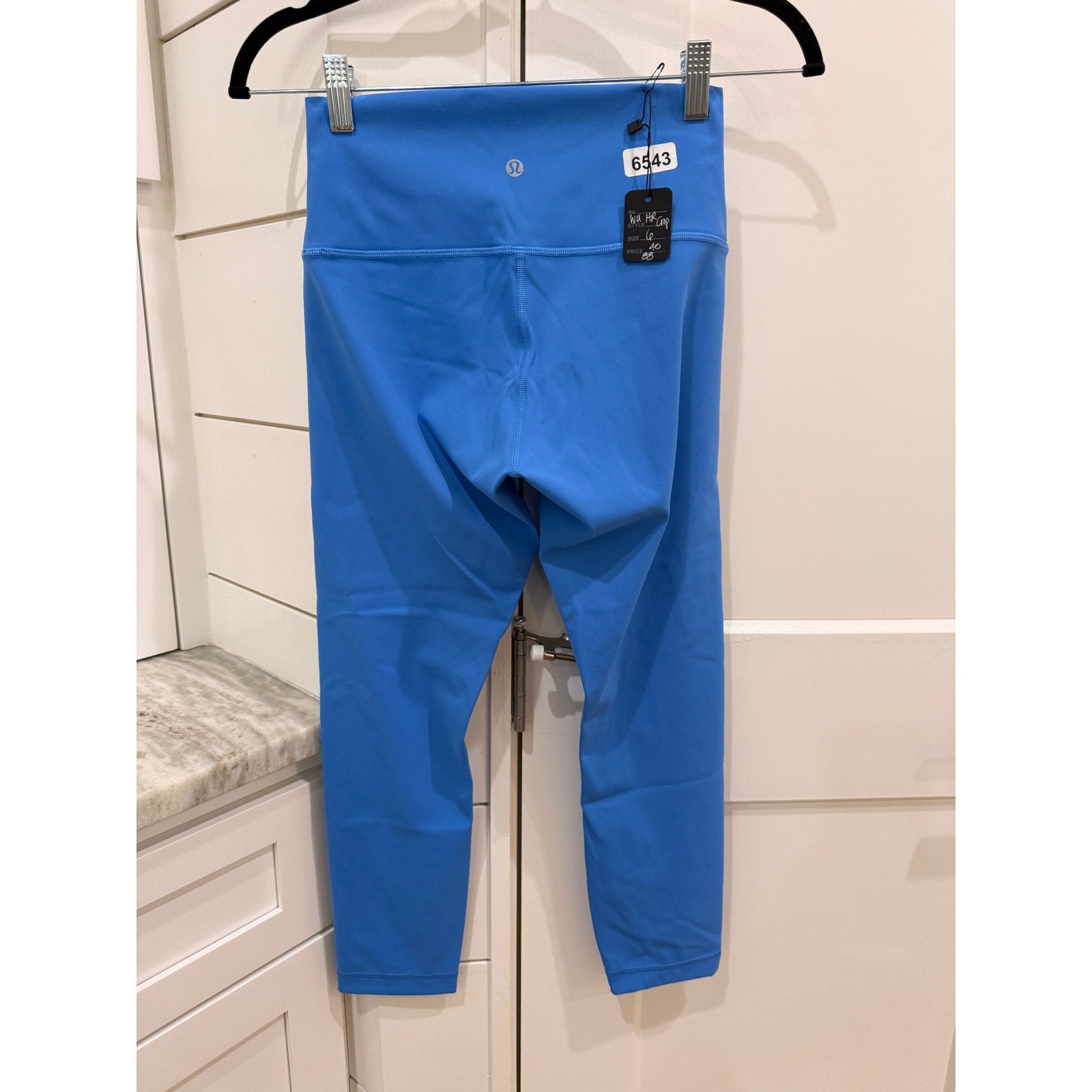 6543 LULULEMON Wunder Under High-Rise Crop 23" Blue Nile Sz 6