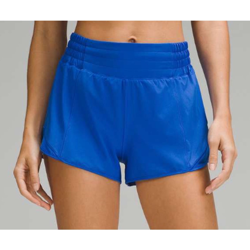 0018 NWT Lululemon Hotty Hot High-Rise Lined Short 2.5" Blazer Blue Tone in sz 12