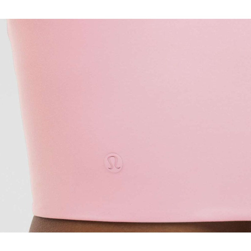 6403-LULULEMON Wundermost Ultra-Soft Nulu Crewnk Cropd T-Shirt Pink Organza Sz M