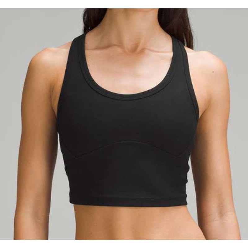 361 - Lululemon LAB Stretch Cupro Cropped Tank Top Black in Sz 10 *RARE
